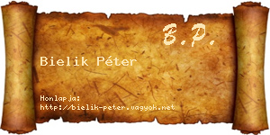 Bielik Péter névjegykártya